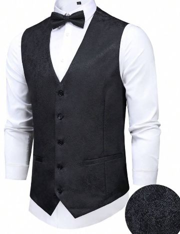 Vestă MANFINITY by Shein, negru