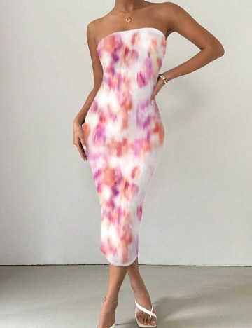 Rochie midi Shein, mix culori