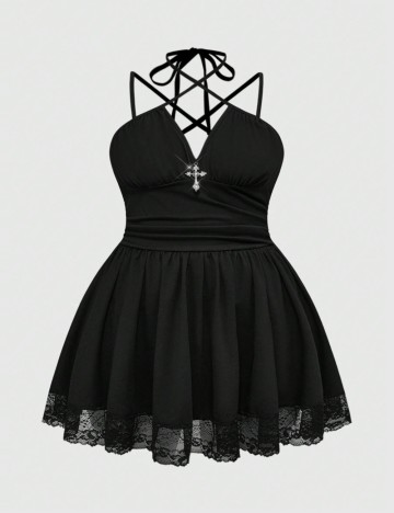 Rochie mini Shein Curve+, negru