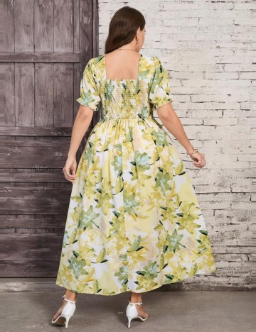 Rochie midi Shein Curve+, mix culori
