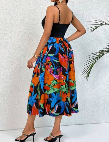 Rochie midi Shein, mix culori