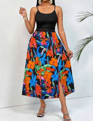 Rochie midi Shein, mix culori