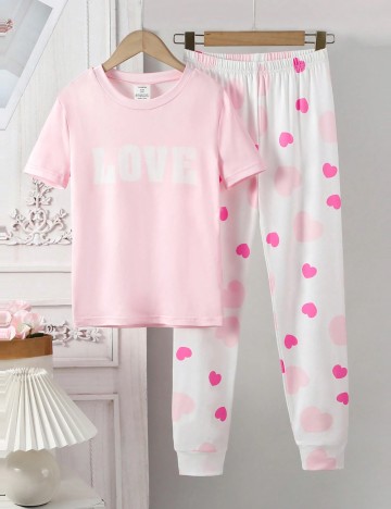 Compleu pijamale Shein, roz