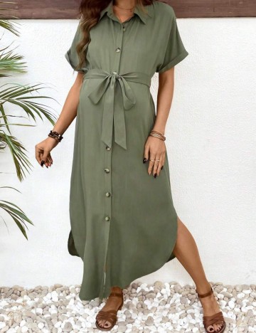 Rochie midi Shein, kaki