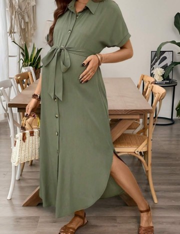 Rochie midi Shein, kaki