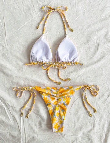 Costum de baie Shein, mix culori