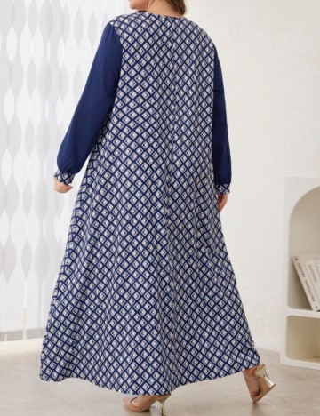 Rochie maxi Shein Curve+, mix culori