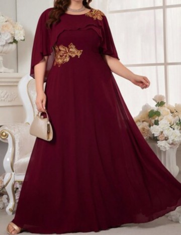 Rochie de ocazie Shein Curve+, vișiniu