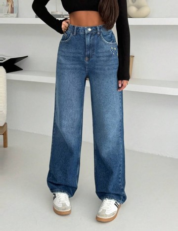 Jeans Shein, albastru