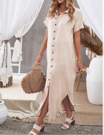 Rochie maxi Shein, roz pudră