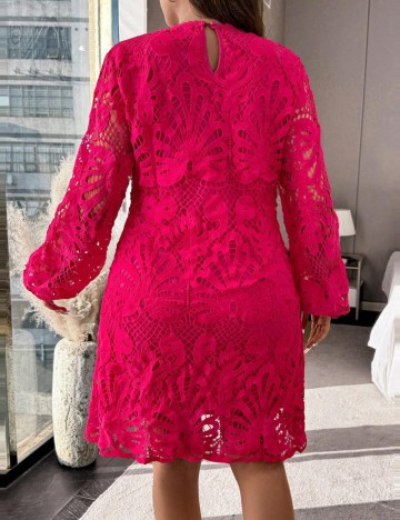 Rochie midi Shein Curve+, roz