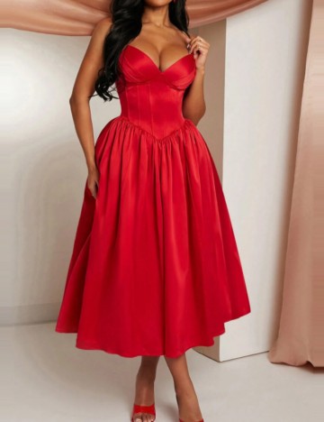 Rochie midi Shein, roșu