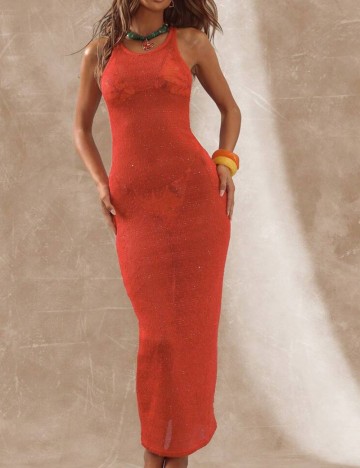 Rochie de plajă MUSERA by Shein, roșu