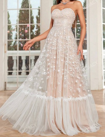 Rochie de ocazie Shein, crem