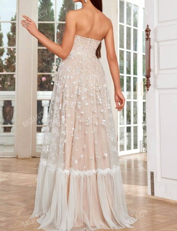 Rochie de ocazie Shein, crem