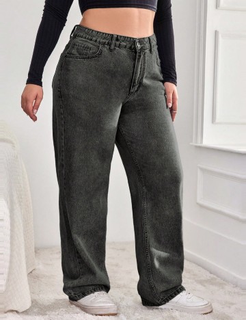 Jeans Shein Curve+, negru