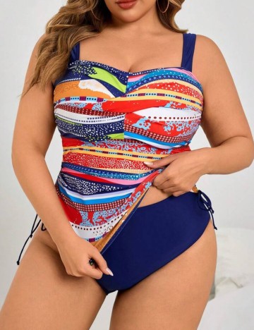 Costum de baie Shein Curve+, mix culori