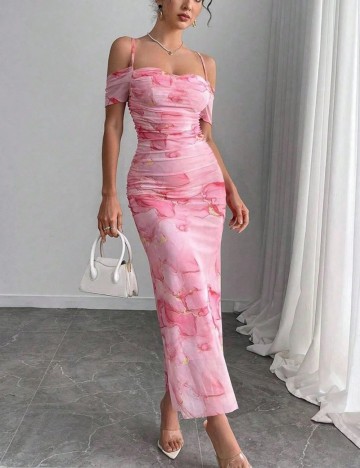 Rochie midi Shein, roz