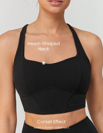 Bustieră sport Shein, negru