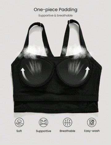 Bustieră sport Shein, negru