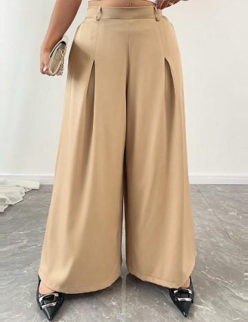 Pantaloni Shein Curve+, bej