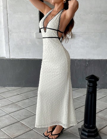 Rochie maxi Shein, crem