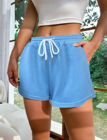 Pantaloni scurți Shein, albastru