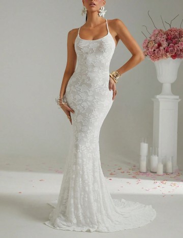 Rochie de ocazie și bridal Shein, alb