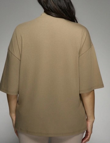 Tricou Shein Curve+, kaki