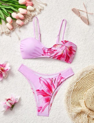 Costum de baie SHEIN MOD, roz