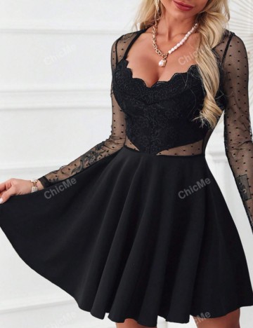 Rochie mini SHEIN BAE, negru