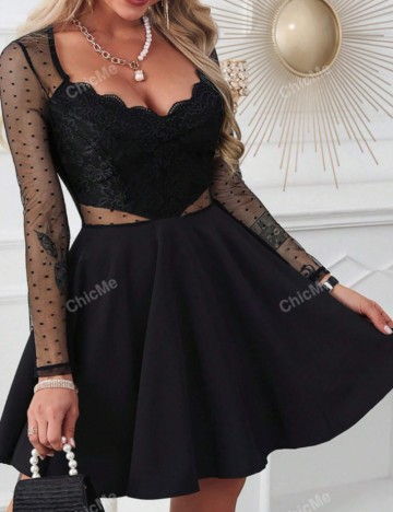 Rochie mini SHEIN BAE, negru