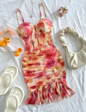 Rochie mini Shein, mix culori