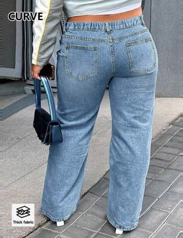 Jeans Shein Curve+, albastru