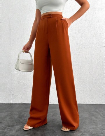 Pantaloni Office Shein, maro