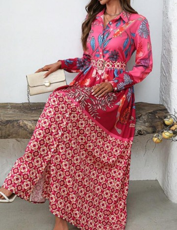 Rochie maxi Shein, mix culori