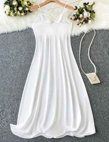 Rochie midi Shein Curve+, alb