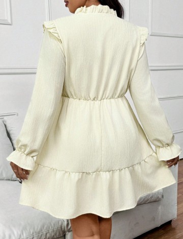 Rochie mini Shein Curve+, crem
