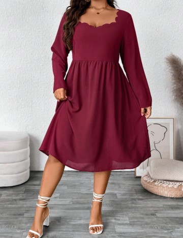 Rochie midi Shein Curve+, vișiniu