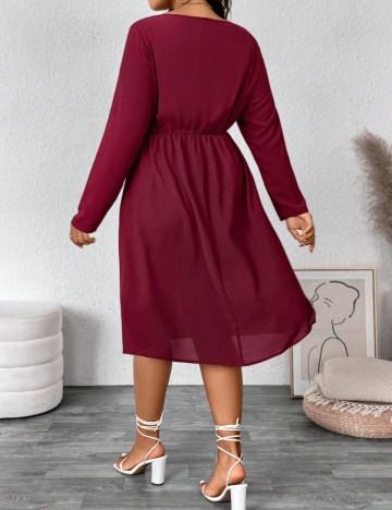 Rochie midi Shein Curve+, vișiniu