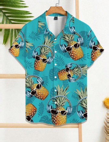 Cămașă cu mânecă scurtă MANFINITY by Shein, mix culori