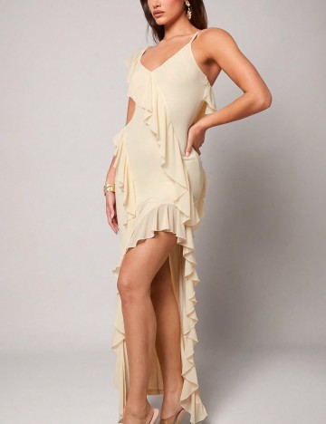 Rochie maxi Shein, crem
