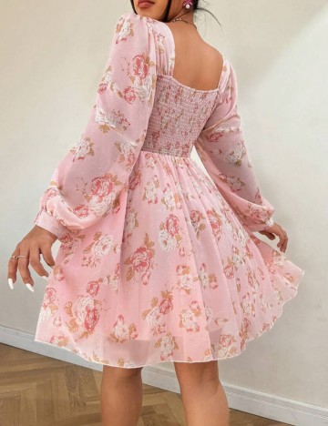 Rochie mini Shein Curve+, roz