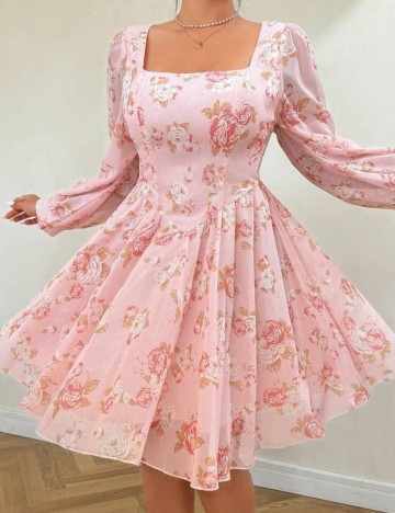 Rochie mini Shein Curve+, roz