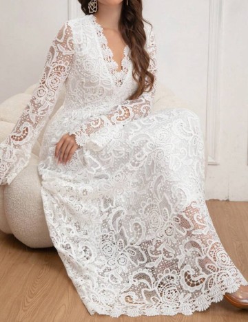 Rochie de ocazie Shein, alb