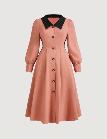 Rochie midi Shein Curve+, roz