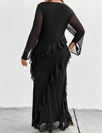 Rochie maxi Shein Curve+, negru
