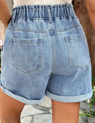Pantaloni scurți de blugi Shein, albastru