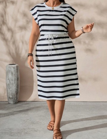 Rochie midi Shein Curve+, mix culori