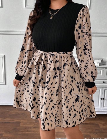 Rochie mini Shein Curve+, mix culori